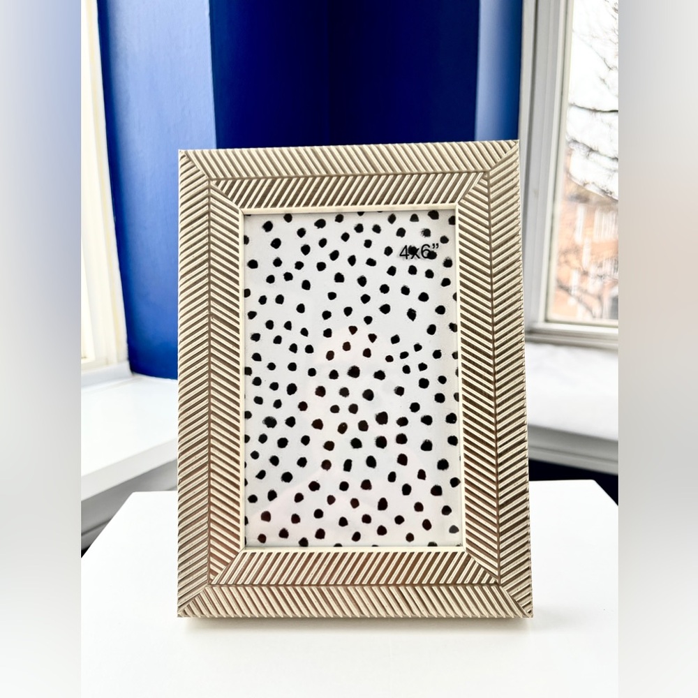 Opalhouse Cream and Gold Herringbone Frame